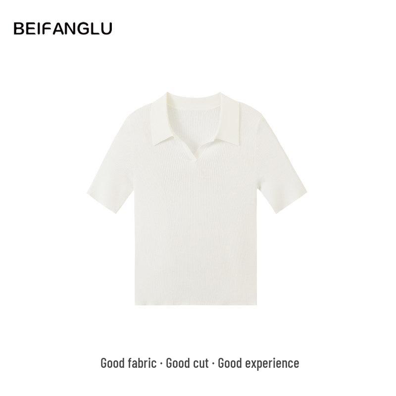 Northern Deer Spring-Summer Knit Polo: 55.5% Lyocell, 32.9% Cotton, 11.6% Linen, Short Sleeve 261132.