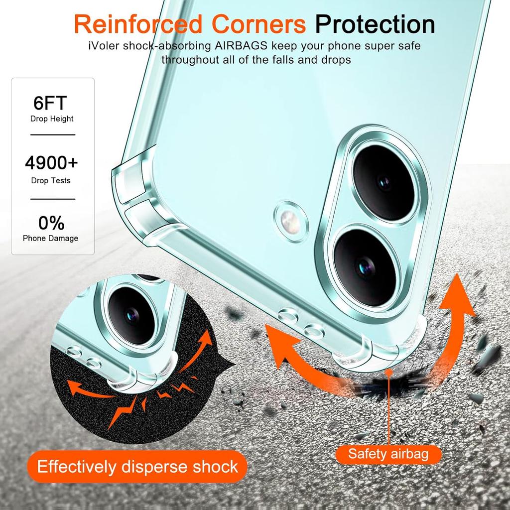 Four-Corners Shockproof TPU Case for Xiaomi Poco X8 Pro Max Protective Cover Transparent Frame Funda Coque