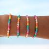 Vlen Umweltfreundliche Polymer Clay Heishi Scheibenperlen Armband für Frauen Boho Chic Sommer Strand Schmuck Armbänder Stretch Pulseras