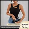 2025 Sexy European & American Nightclub Style Chest-Revealing Drawstring Long-Sleeve Vest