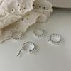 S925 Sterling Silver Twisted Circle Chain Earrings - Unisex High-End Luxury Design