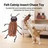 Interactive Cat Wand Toy with Built In Bell and Natural Catnip-Bionic Cockroach Teaser Non Woven Fabric Bite Resistant Kicker