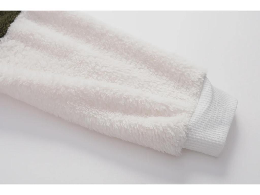 Autumn & Winter Hooded Fleece Jacket with Splicing Design