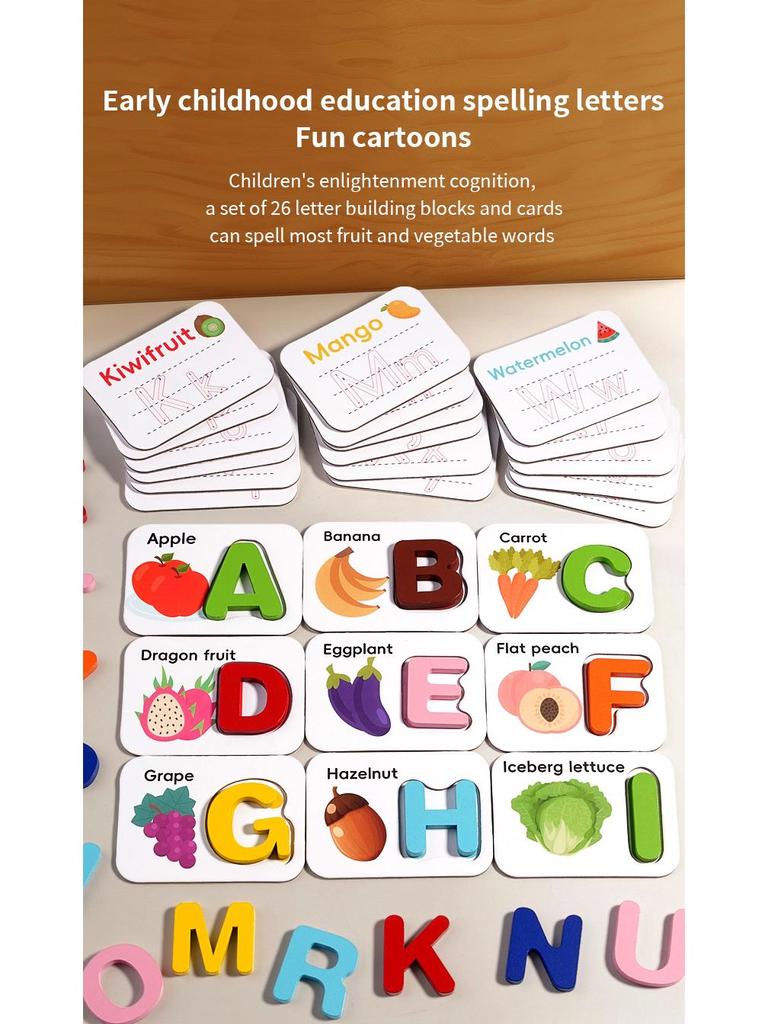 Alphabet Spelling Game: English Flashcards for Kindergarten Puzzle and Early Learning