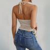 Hot-selling Women's Summer New Sexy Backless Halter Top Sleeveless Short Top