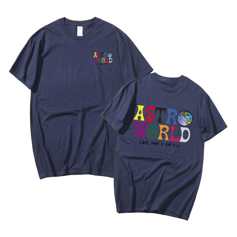 ASTROWORLD Tshirt Look Mom I Can Fly Letter Print Tops Unisex Unisex Short Sleeve Tshirts Hip Hop Streetwear Tee Unisex Fashion
