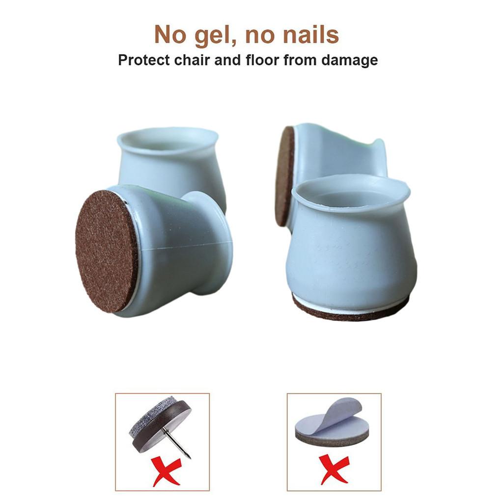 16 bucăți de protecție pentru picioare de mobilier pentru scaune din silicon Tampoane pentru picioare de mobilier anti-alunecare.