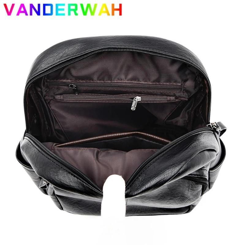 Weißer Frauenrucksack Weibliche Lederrucksäcke Damen Sac A Dos Schultaschen für Mädchen Große Kapazität Reiserucksack Rucksäcke