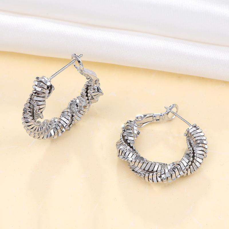 Huazi Style Zircon Stud Earrings for Women - Gold-Plated, Non-Fading Luxury Jewelry