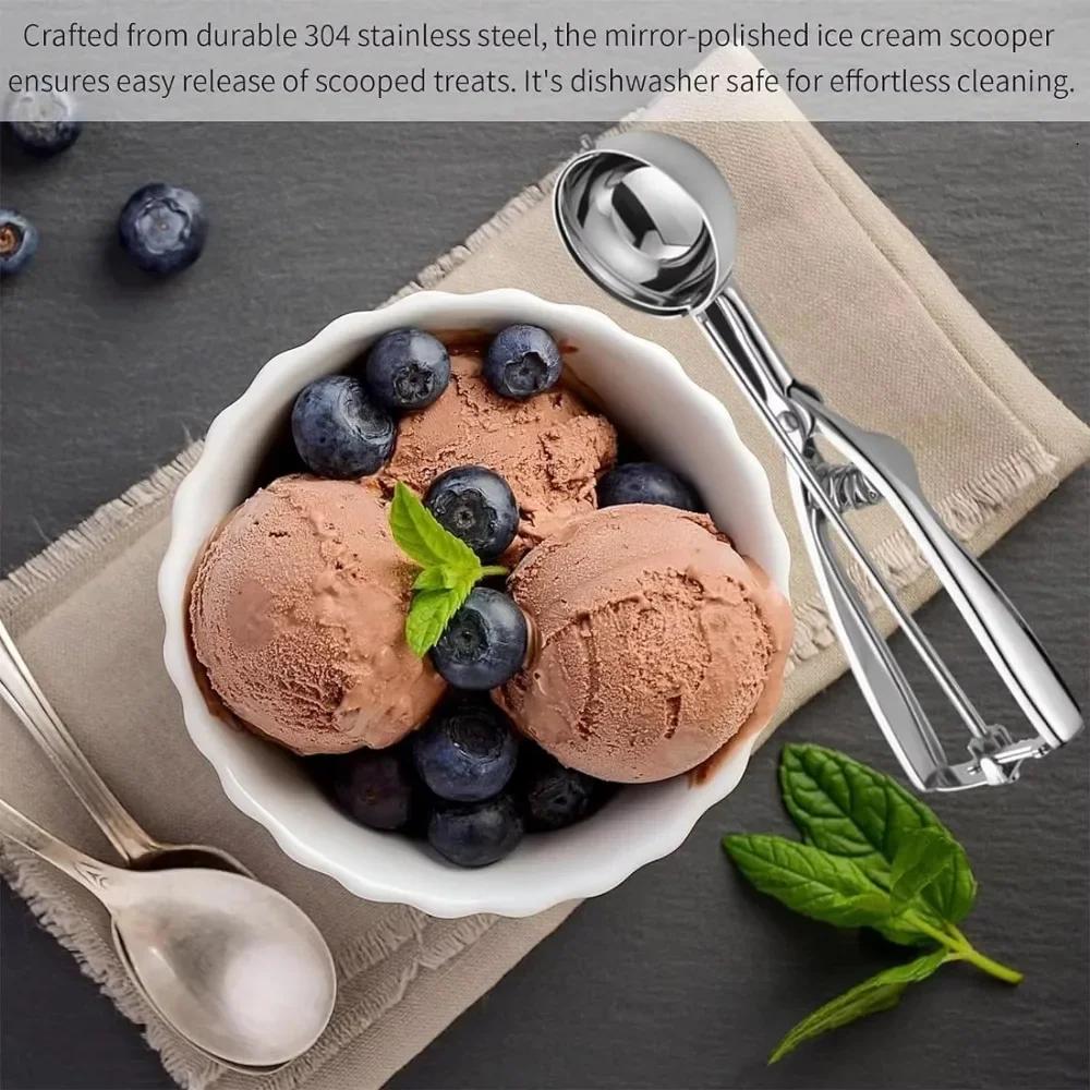 Multi-style Ice Cream Scoops Stainless Steel Dual-Purpose Fruit Watermelon Spoon Ball Scoop Kitchen Accessories Ice Cream Tools