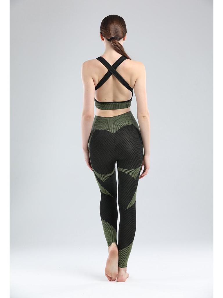 Women's Seamless High Waist 3-Piece Fitness Set – Breathable Yoga & Running Sportswear