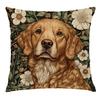 Corgi Dog Pillow Cover Floral Animal Print Cushion Case Cute Pet Lover Gift Living Room Sofa Decor