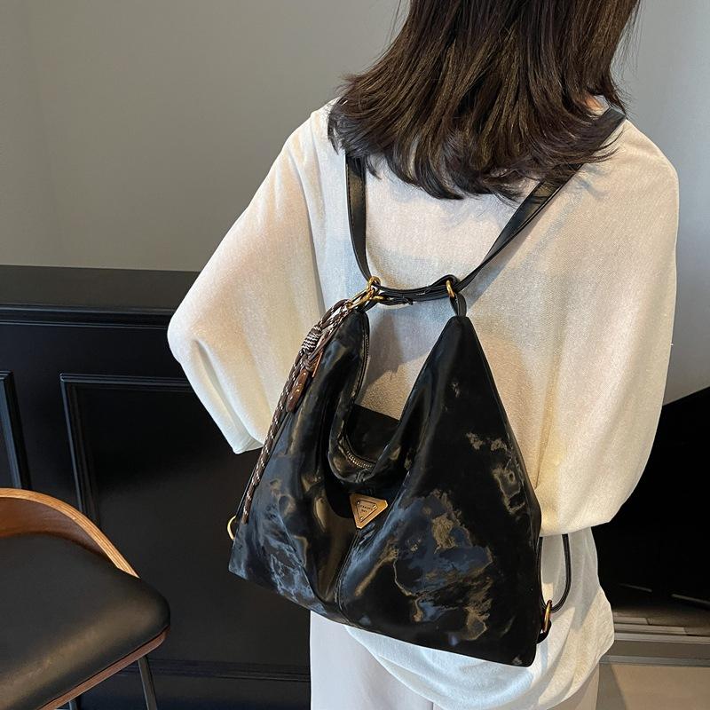 Winter College Woolen Plaid Bag Women's 2025 New Tote Bag Casual Large-capacity Backpack