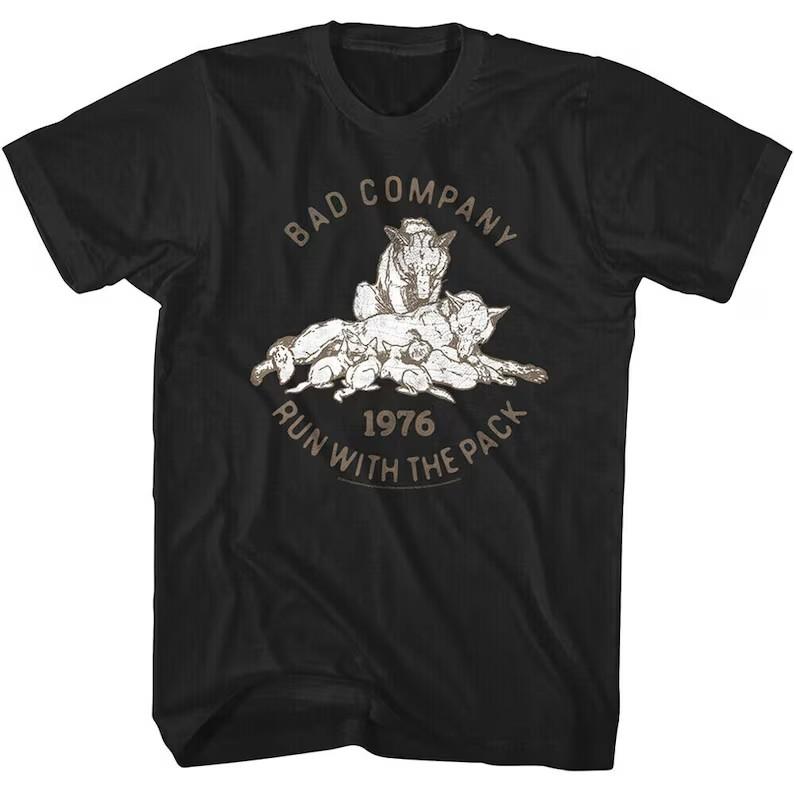 Bad Company Shirt Wolf Mother Run with the Pack Supergroup Band Tees