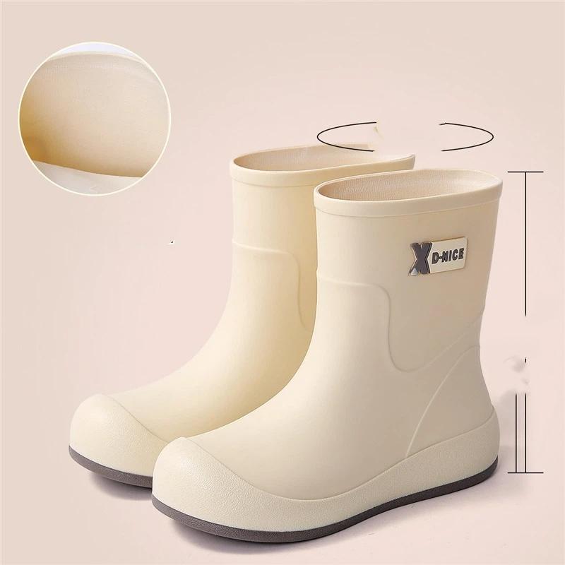 Damenmode Lässig Rutschfest Wasserdicht Regenstiefel Gummischuhe