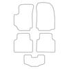 [BLM]FI004 Red - Set of Velour Floor Mats To Fit Fiat Croma 2005-2011 - Red Trim