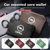 Car Leather Key Wallet Card Bag Emblem Keychain Pouch For Astra GTC Insignia Antara Meriva Zafira Vectra Mokka Grandland Hy4