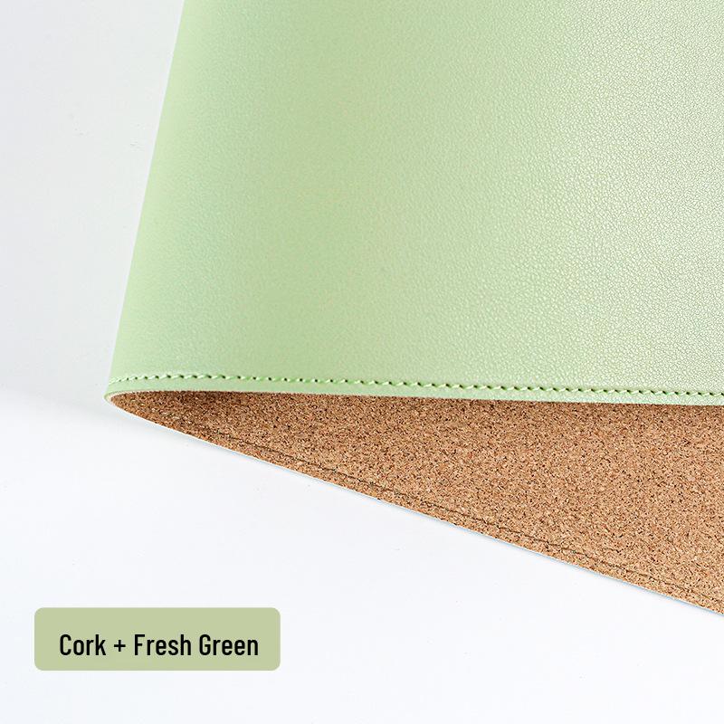 Non-Slip PU Leather Table and Bar Mats with Cork Coasters