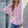 BITCED Plus Size Women's Loose-Fit Casual Chiffon Blouse