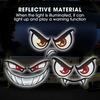 3types Car Night Light Safety Reflective Stickers Devil's Eyes Reflective Warning Stickers Auto Decoration Exterior Accessories