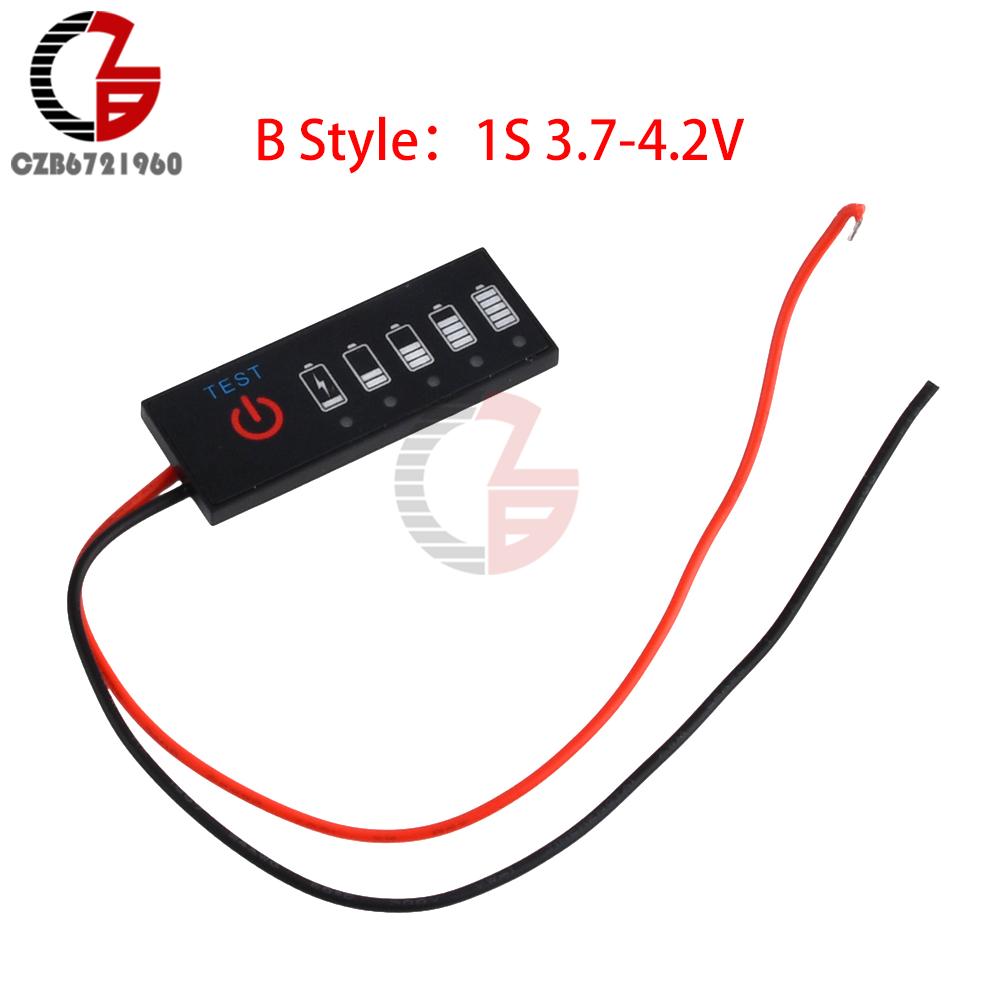 1-7S 18650 Lithium Battery Pack Power Indicator 5S 18/21V Battery Level Indicator Capacity Tester Power Percentage Display Board
