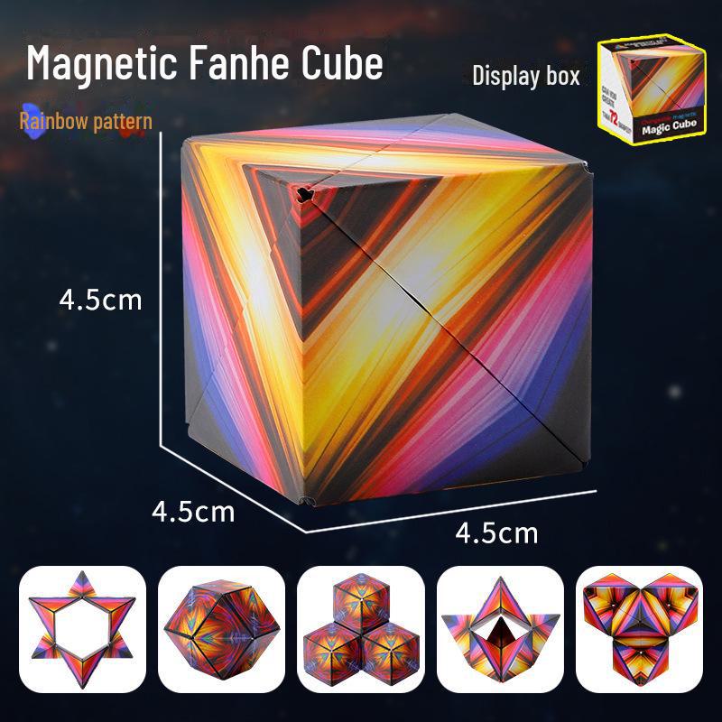 

Дитяча освітня магнітна іграшка-кубик - Зняття стресу, геометрична головоломка