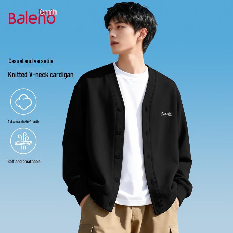 Baleno Herren V-Ausschnitt Strickjacke