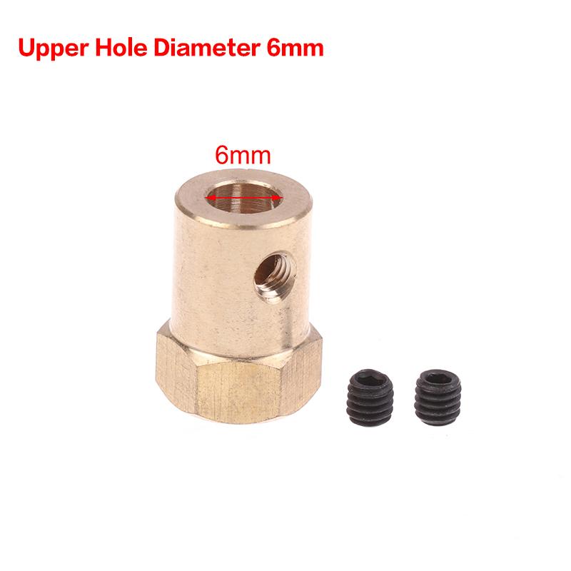 1Pcs 3/4/5/6/7/8MM Wheel Hex Coupling Coupler With Screws Brass Sleeve Adapter Tire Connector For RC Boat Car Spare Parts