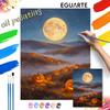 Full Moon Pumpkin Halloween Oil Painting Painting Art Coloring Painting Handmade DIY Home Decoration Painting