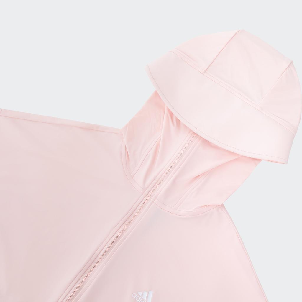Adidas Solid Color Brand Logo Hooded Sun Protection Jacket Women Jackets Pink IT2489