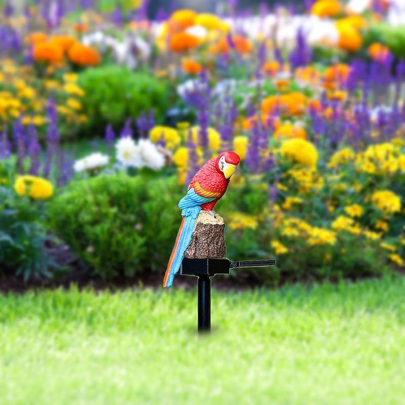 

Солнечный газонный светильник, солнечный садовый светильник Parrot, уличный смоляной светильник Parrot Ground со стойкой, водонепроницаемый, солнечный, декоративный светильник для дорожки, двора, заднего двора красный