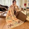 Winter Elegant and Fashionable Imitation Cashmere Scarf New All Creatures Double-sided Versatile Scarf Cold proof Warm Shawl