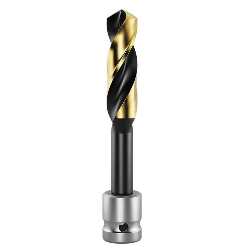 High-Speed Steel Electric Wrench Drill Bit for Woodworking – Straight Shank, High Hardness, Twist Design, Hole Opening Tool