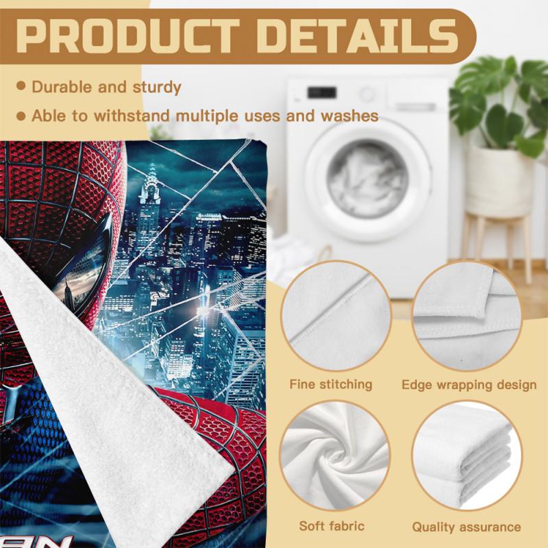Superhero Spider-Man Beach Towel, For Travel Gym Shower Camping Quick Dry Sports Classic Large Beach Towels,Best Kids Boys Gift