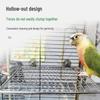 Stainless Steel Parrot Perch & Food Platform - Mesh Rack for Sugar Glider Cage