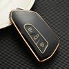 Capa Shell Fob para Chave Remota de Carro TPU da Moda para VW Volkswagen Golf 8 2020 Skoda Octavia A8 2021 SEAT Leon MK4 Acessórios