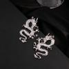 Chinese Style Retro Dragon Engraved Earrings, High-End National Style Natal Year Earrings, Medieval Earrings, Female