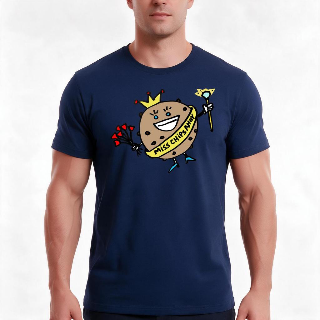 Miss Chocolate Chip Cookie Tshirt Summer Casual Cotton Tee Oversized Streetwear Tops Vintage Graphic Print Unisex Unisex Unisex