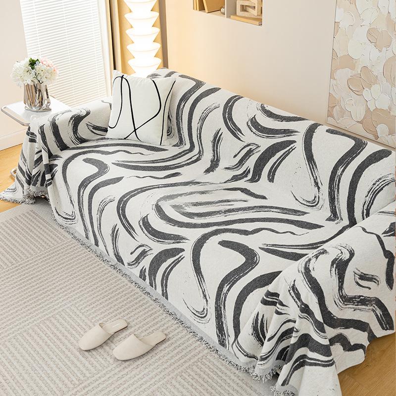 Chenille Sofa Cover New Year's Cover Mizuki Painted All-Inclusive Universal Sofa Cover Four Seasons Universal Sofa Blanket