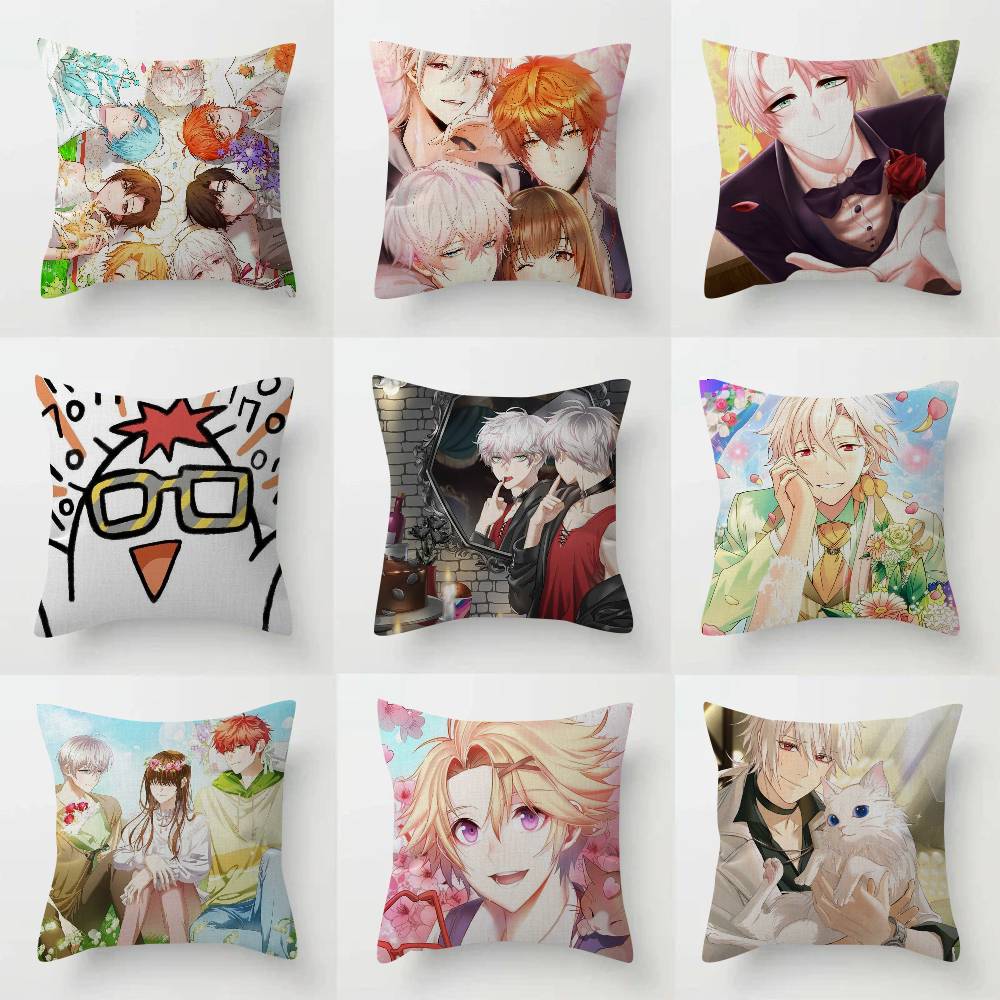 Anime Game Mystic Messenger Maple Design Cushion Cover Happy Autumn Harvest decor Holiday Decorati Pillow Cover