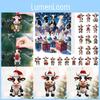 Christmas Countdown Series Cow Farm Acrylic Ornaments For Tree Decoration