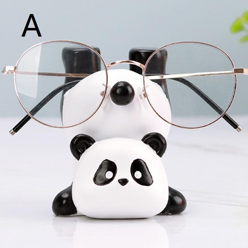 Roztomilý obrácený držák na brýle panda Stolní stojánek na brýle Stojan na sluneční brýle Úložný regál Domácí dekorace do ložnice Ornament