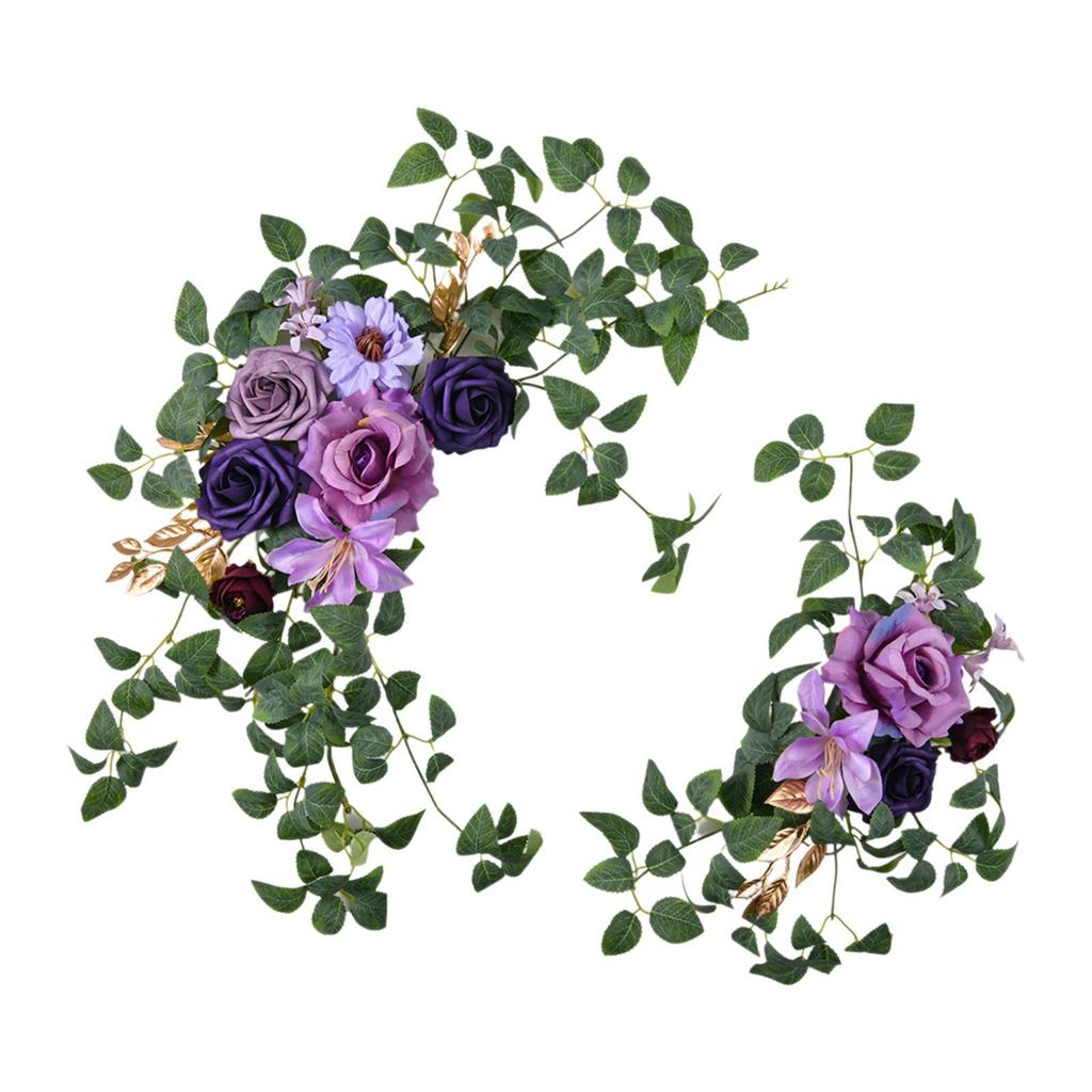 2Pcs Wedding Arch Flowers Beautiful Realistic Rustic Ornament Artificial Rose Flower for Window Home Ceremony Backdrop Party