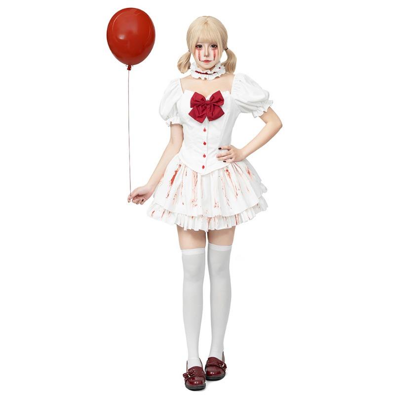 New Halloween Models, Gothic Bloody Doll Stage Performance Costumes, Maid Costumes