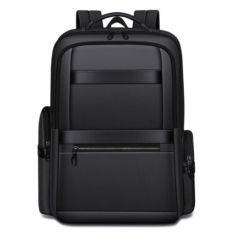 A Men's Backpack Made of Leather Fabric for Business Commuting, A Stylish Travel Bag and A Fashionable Computer Bag