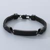 Personalizable Stainless Steel ID Bracelet for Men Women Polished Braided Chain Wristband Jewelry Ideal Engraving & Daily Wear