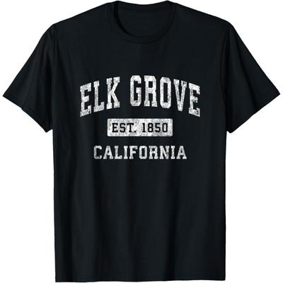 Elk Grove California CA Vintage Established Sports Design T-Shirt