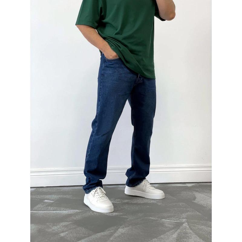 Men's Minimalist Straight Jeans Denim Loose Fit Long Pants Casual Pants Casual Everyday Outfit