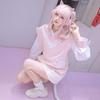 [Milky Time] Project Sekai Mizuki Akatsukiyama Cosplay Uniform Anime Game Donut and Peace Sign
