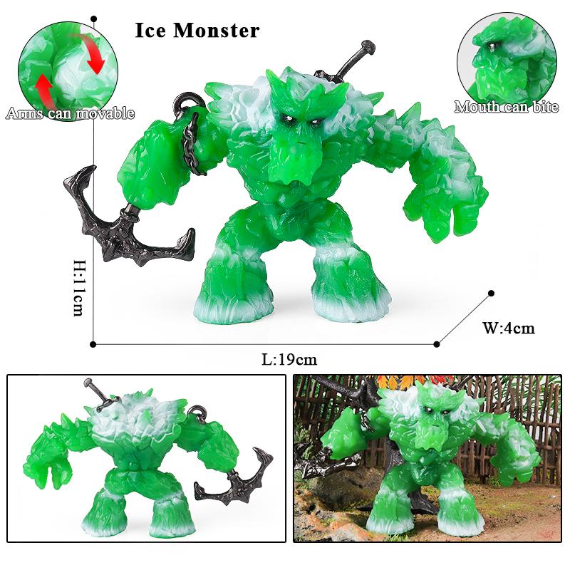 Oenux Phoenix Cerberus Ice Monster Model Cerberus Griffin Dragon Dinosaurs Action Figures Animals Toy Collection Kid Gift